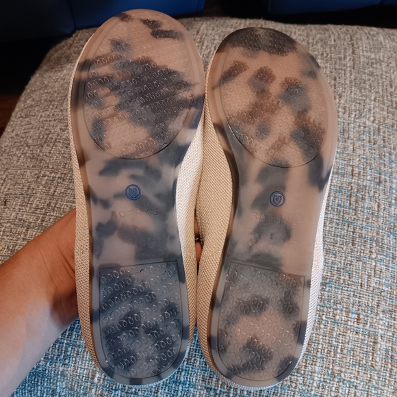 Rothy's The Flat  Ecru Textile Ballet Flat Comfort Shoes Women’s Size W9 - Picture 3 of 5